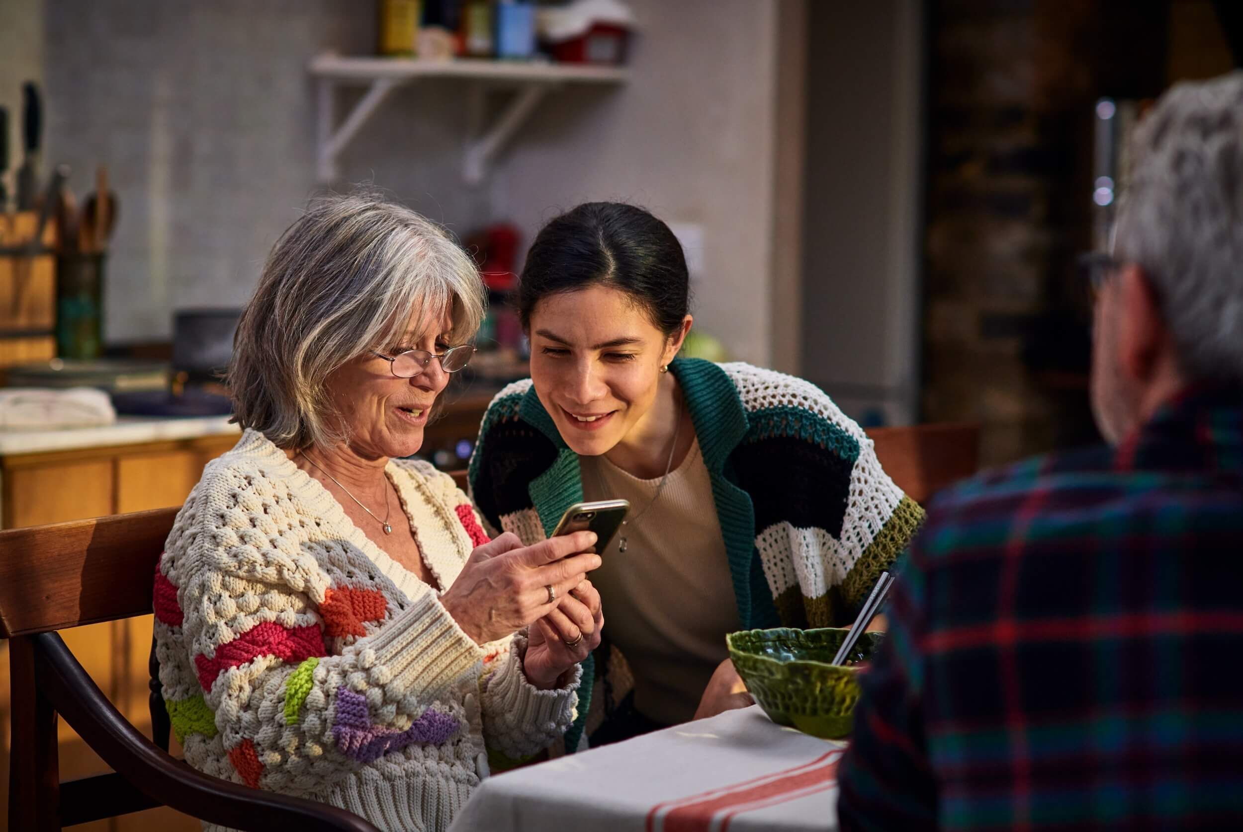 A patient speaking with friends